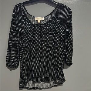 Michael Kors Black Polka Dot Women's Top